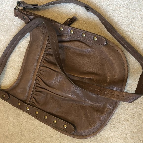 Juicy Couture THINK Brown Taupe Leather Crossbody Bag - Picture 3 of 16